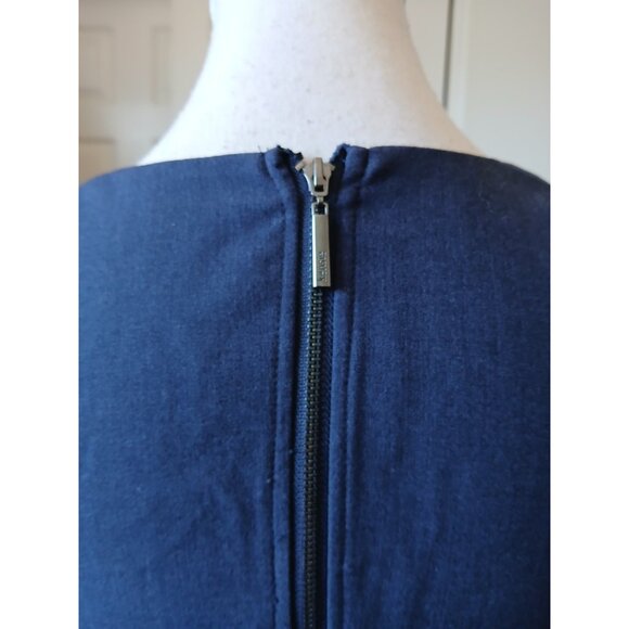 $79 Kensie Women's Blue Sleeveless Split‎ V-Neck A-Line Mini Dress Size XS - Picture 4 of 15